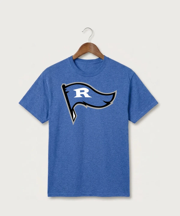 Red Lake County Central Football (Boys) - Heather Royal Port & Co Core Cotton Tee. PC54