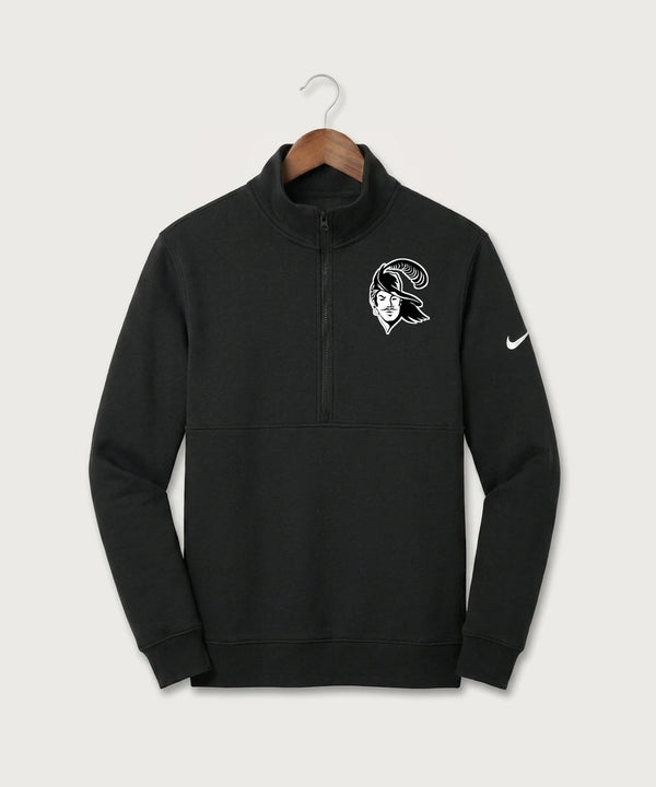 Border West Football (Boys) - Black Nike Club Fleece Sleeve Swoosh 1/2-Zip NKDX6718