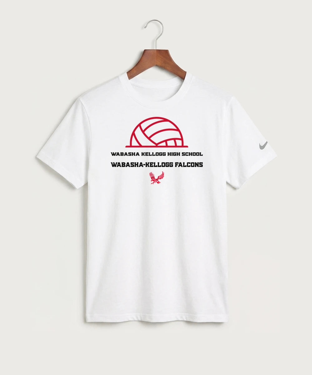Wabasha Kellogg High School Volleyball (Girls) - White Nike Swoosh Sleeve rLegend Tee NKDX8730
