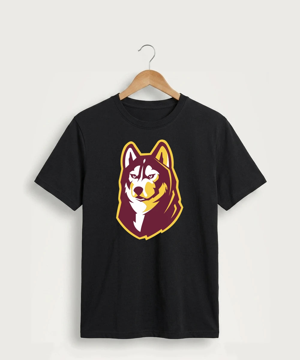 Pillager High School Football (Boys) - Jet Black Port & Co Core Cotton Tee. PC54