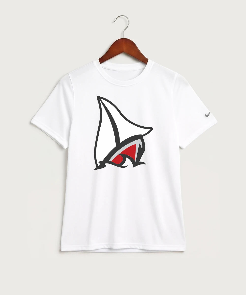 Detroit Lakes Community High School Football (Boys) - White Nike Youth Swoosh Sleeve rLegend Tee NKDX8787