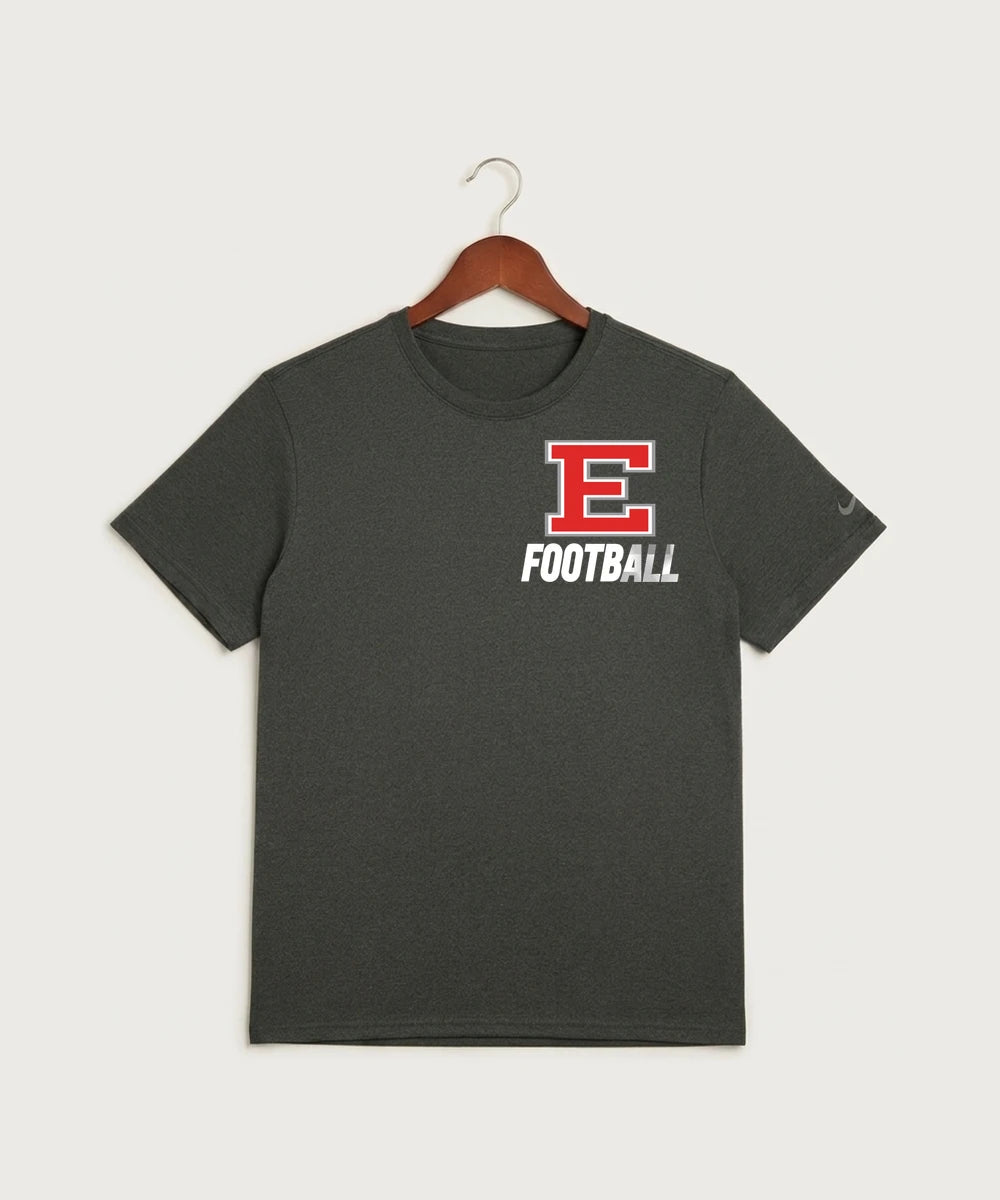 Duluth East High School Football (Boys) - Dark Smoke Heather Nike Swoosh Sleeve rLegend Tee NKDX8730