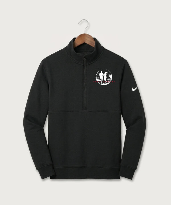 John Marshall High School Cross Country (Coed) - Black Nike Club Fleece Sleeve Swoosh 1/2-Zip NKDX6718