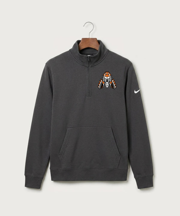 Pine River Backus High School Football (Boys) - Anthracite Nike Club Fleece Sleeve Swoosh 1/2-Zip NKDX6718