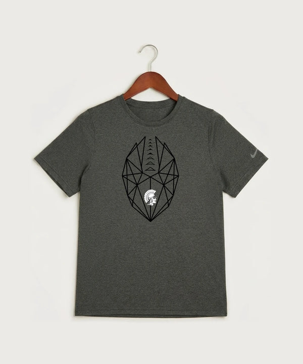 GF E2E Test 09 Football - Dark Smoke Heather Nike Youth Swoosh Sleeve rLegend Tee NKDX8787