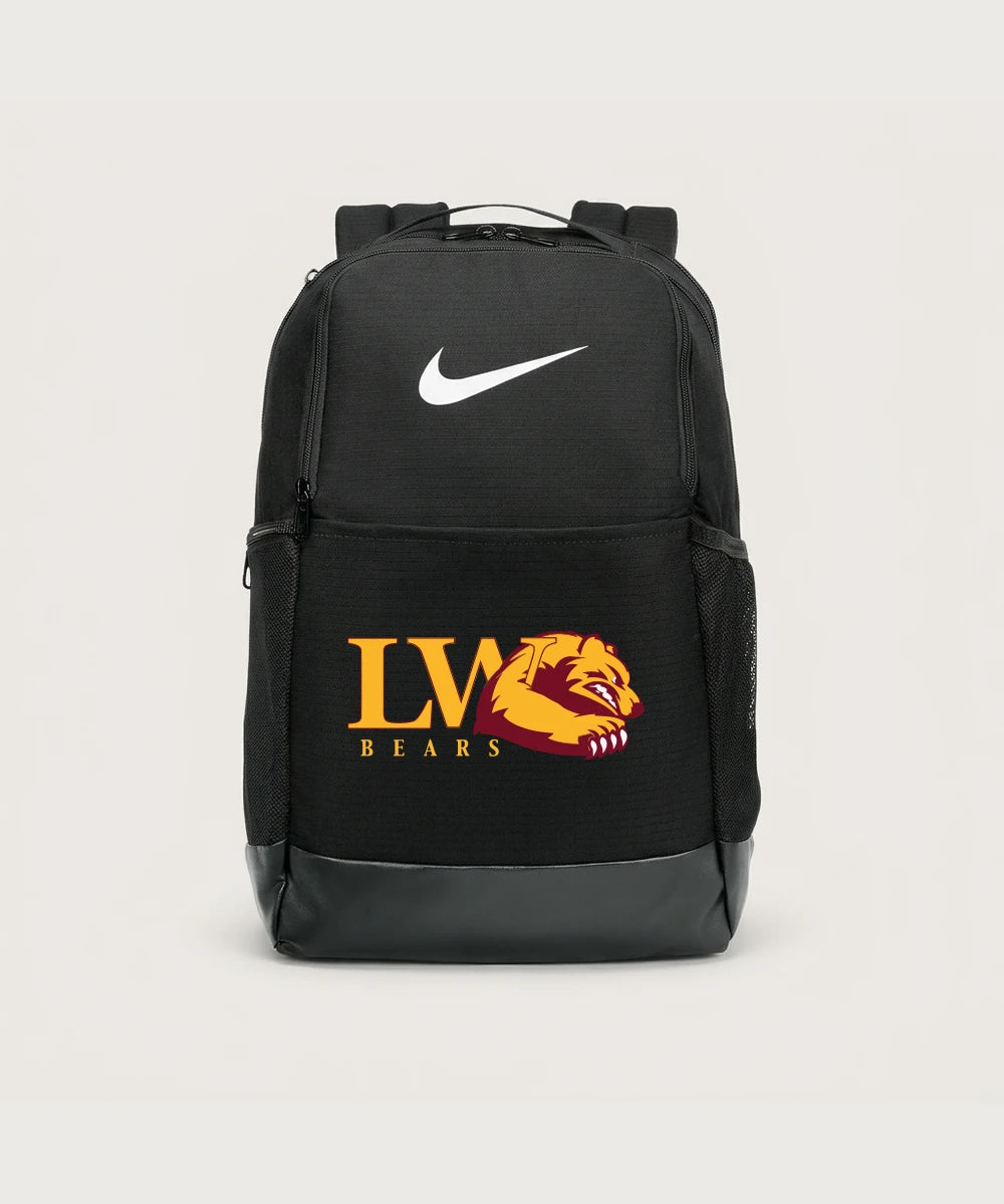 Lake of the Woods High School Football (Boys) - Black Nike Brasilia Medium Backpack NKDH7709