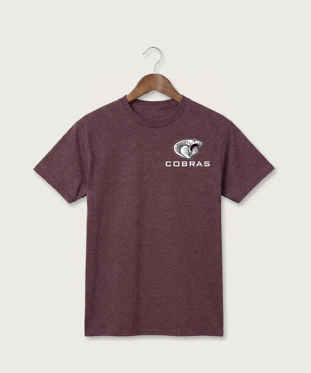 Triton High School Volleyball (Girls) - Heather Athletic Maroon Port & Co Core Cotton Tee. PC54