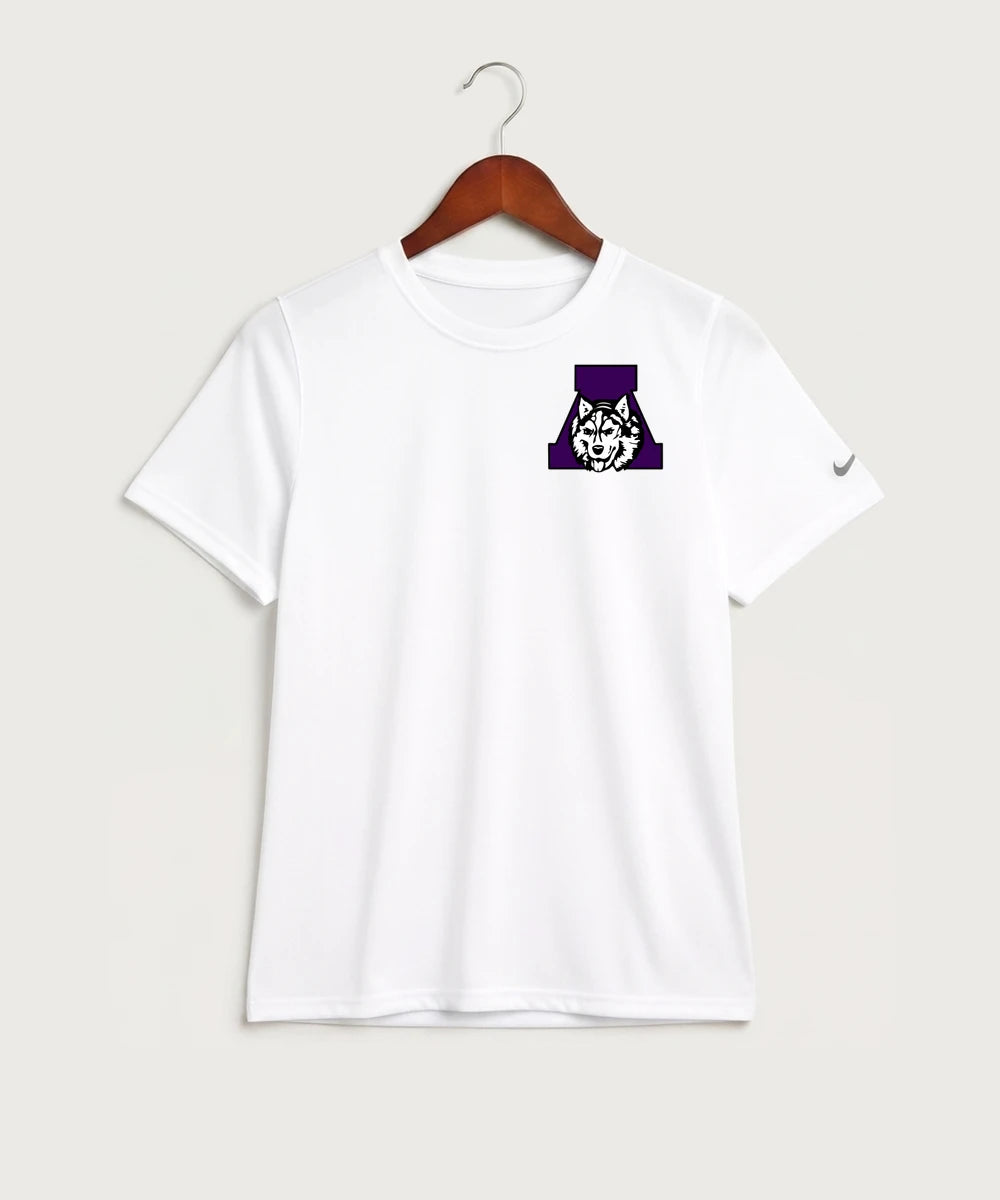 Albany High School Cheerleading - White Nike Youth Swoosh Sleeve rLegend Tee NKDX8787