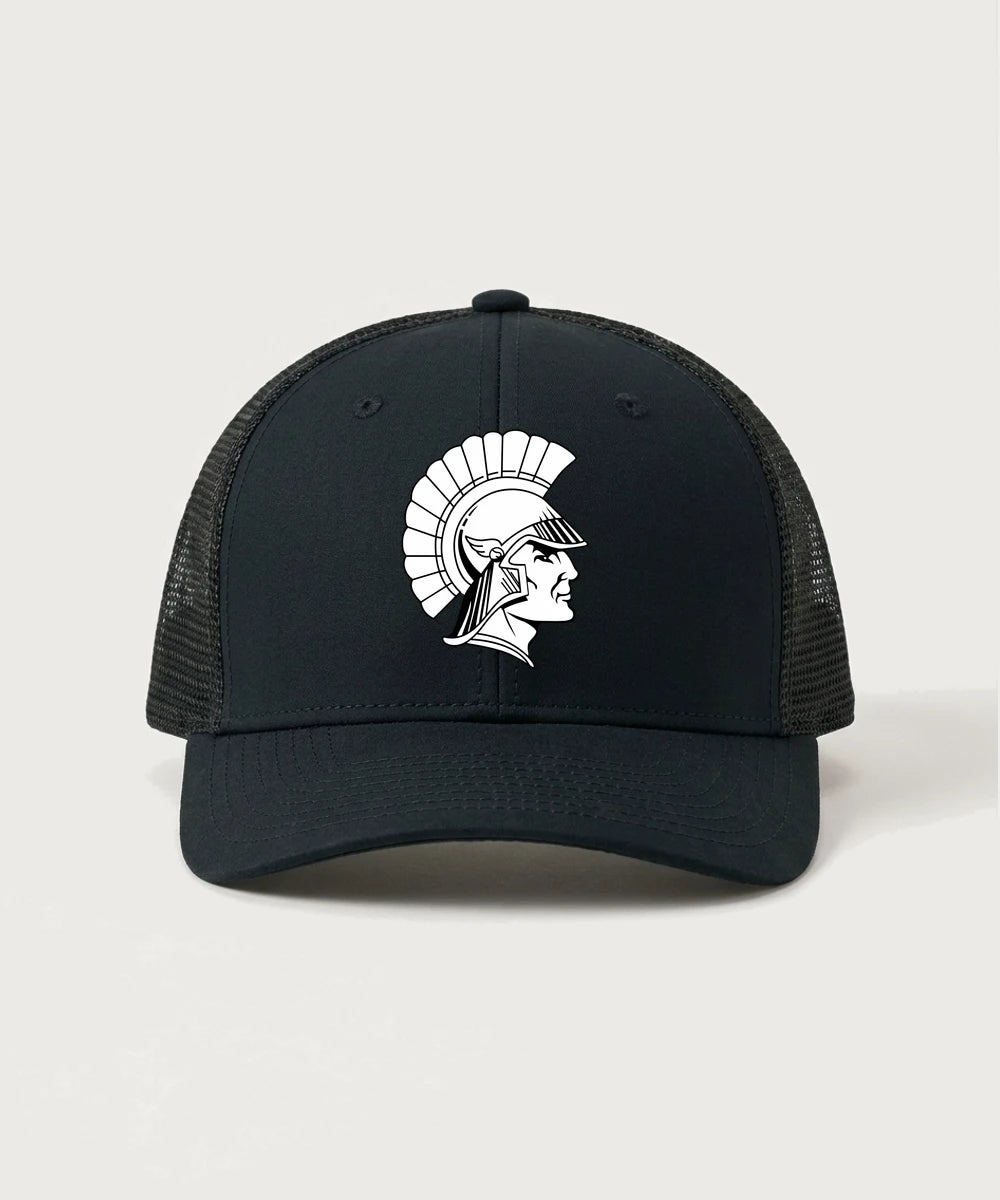 Wauwatosa West Football - Black/ Black Sport-Tek Club Trucker Cap STC46