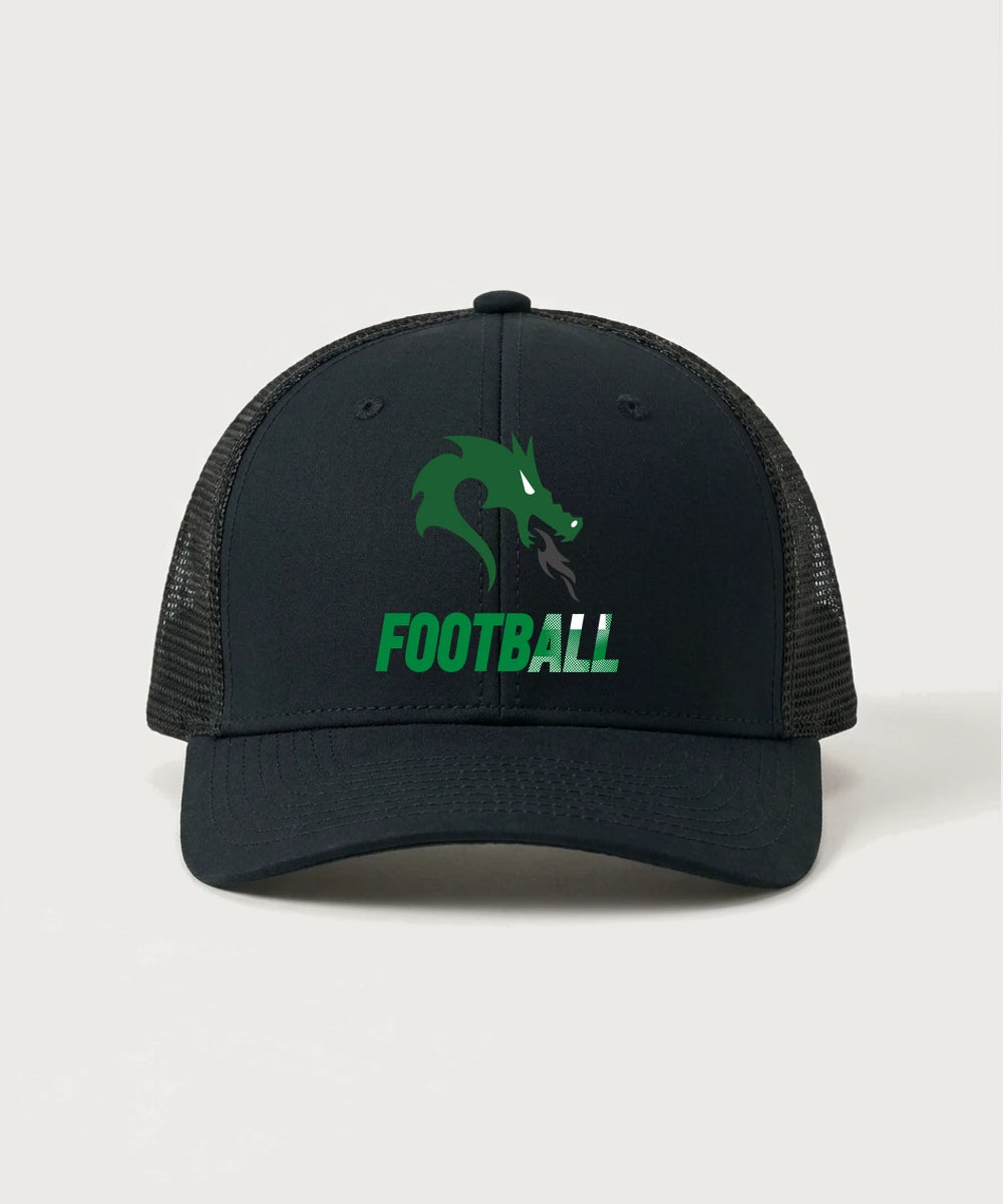Pine City High School Football (Boys) - Black/ Black Sport-Tek Club Trucker Cap STC46