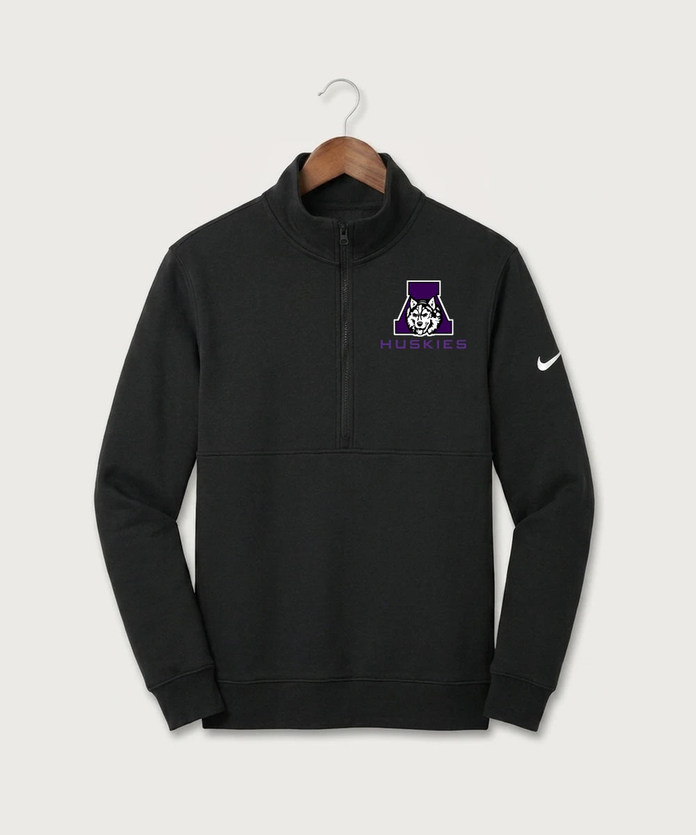 Albany High School Volleyball (Girls) - Black Nike Club Fleece Sleeve Swoosh 1/2-Zip NKDX6718
