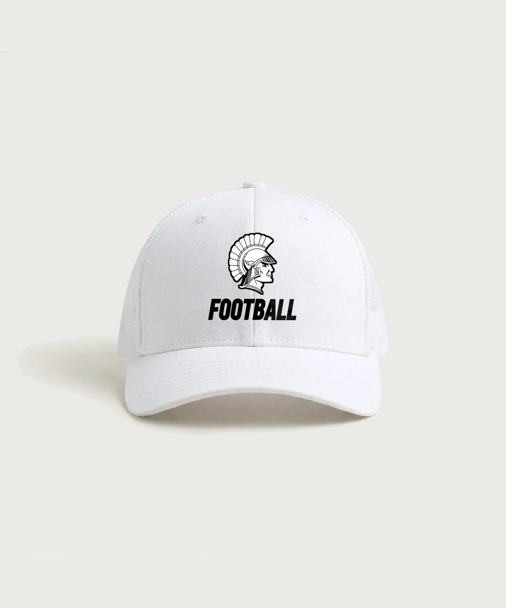 Wauwatosa West Football - White/ White Sport-Tek Club Trucker Cap STC46