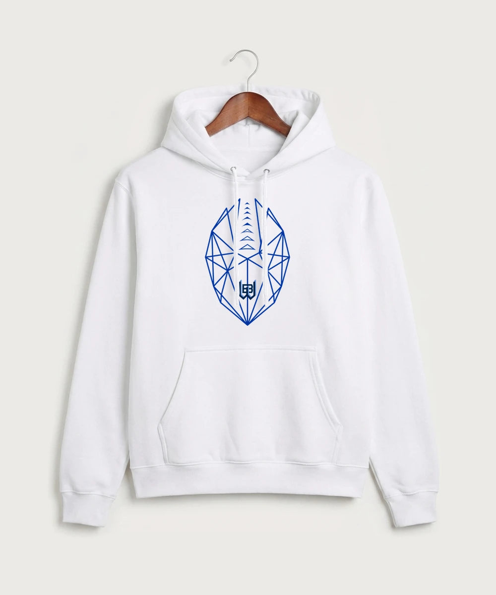 West Bend West High School Football - White Port & Co Core Fleece Pullover Hooded Sweatshirt. PC78H