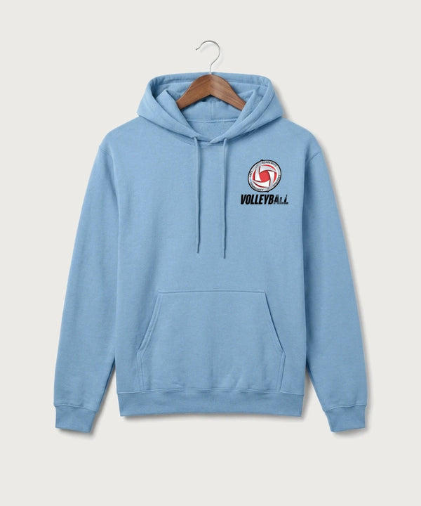 Houston Volleyball - Tundra Blue Port & Co Core Fleece Pullover Hooded Sweatshirt. PC78H