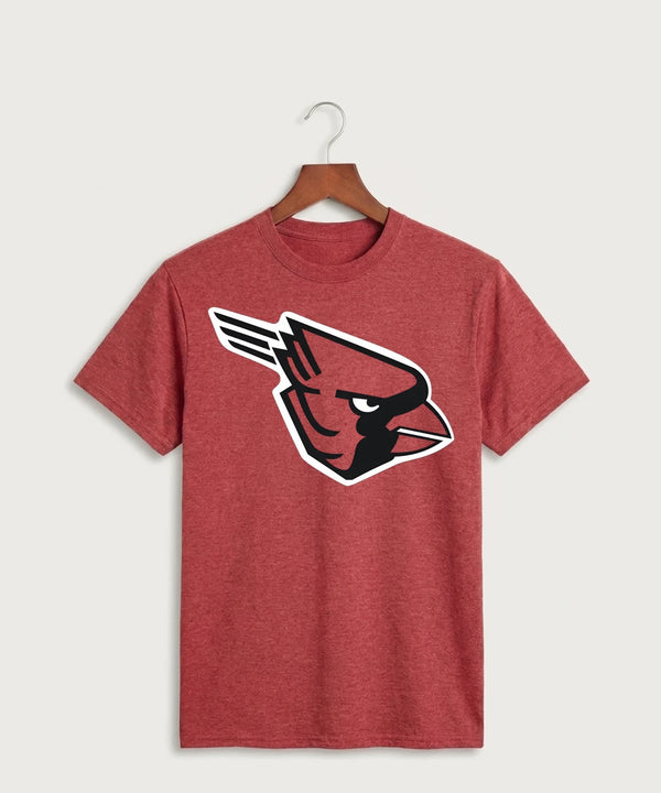 GF E2E Test 02 Track and Field - Heather Red Port & Co Core Cotton Tee. PC54