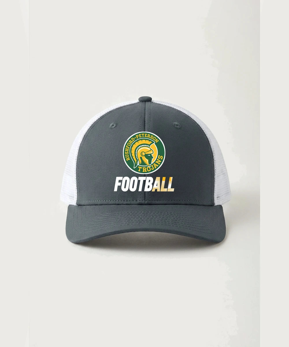 Rushford Peterson High School Football (Boys) - Iron Grey/ White Sport-Tek Club Trucker Cap STC46