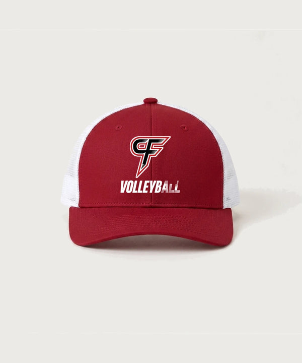Cannon Falls High School Volleyball (Girls) - Deep Red/ White Sport-Tek Club Trucker Cap STC46