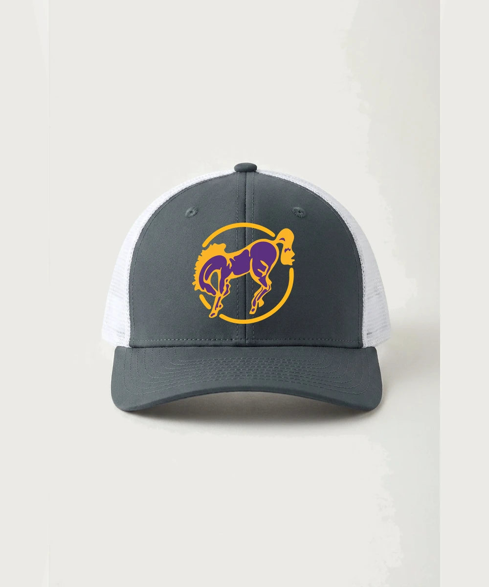 International Falls High School Football (Boys) - Iron Grey/ White Sport-Tek Club Trucker Cap STC46