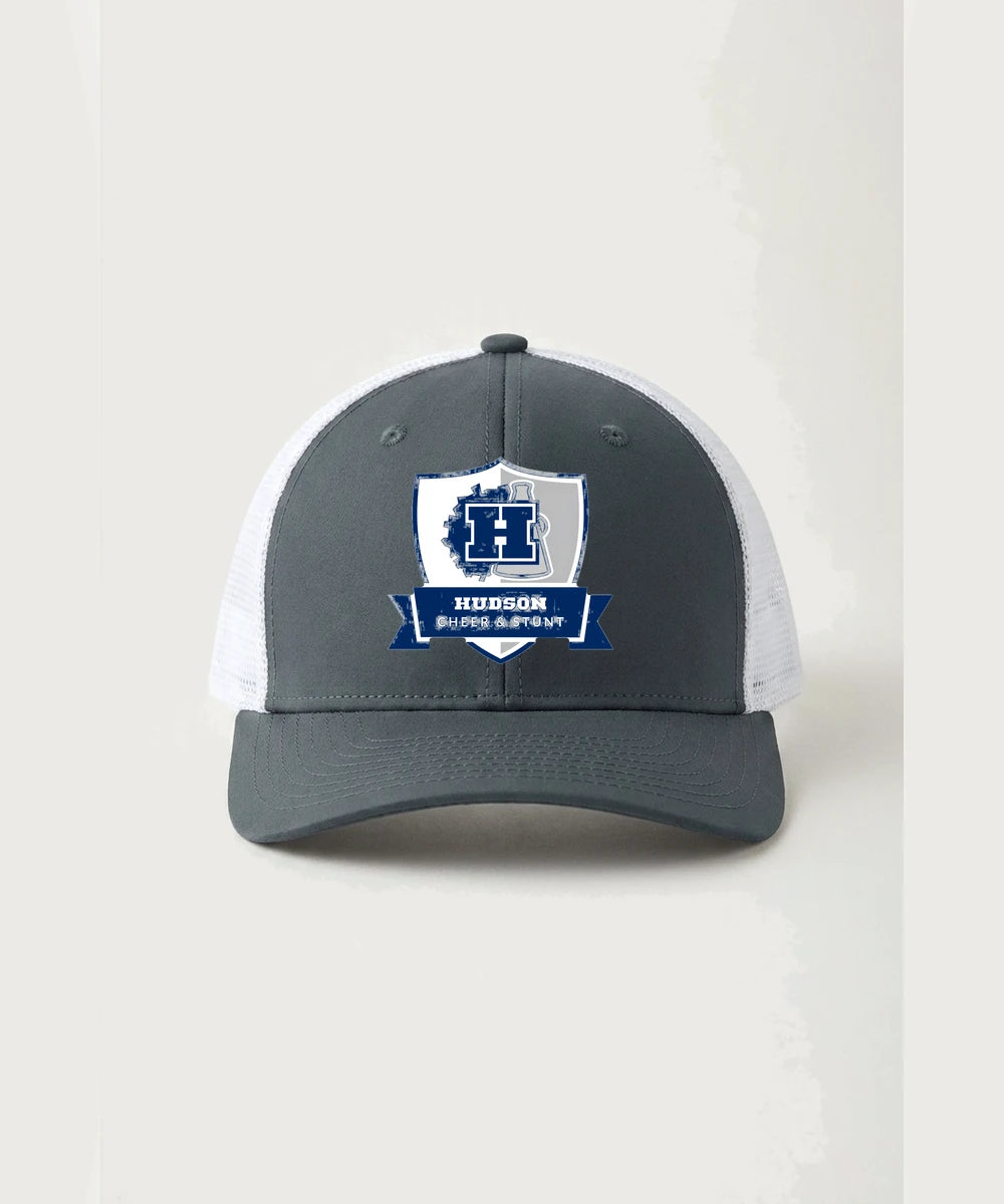 Hudson Cheer & Stunt - Iron Grey/ White Sport-Tek Club Trucker Cap STC46
