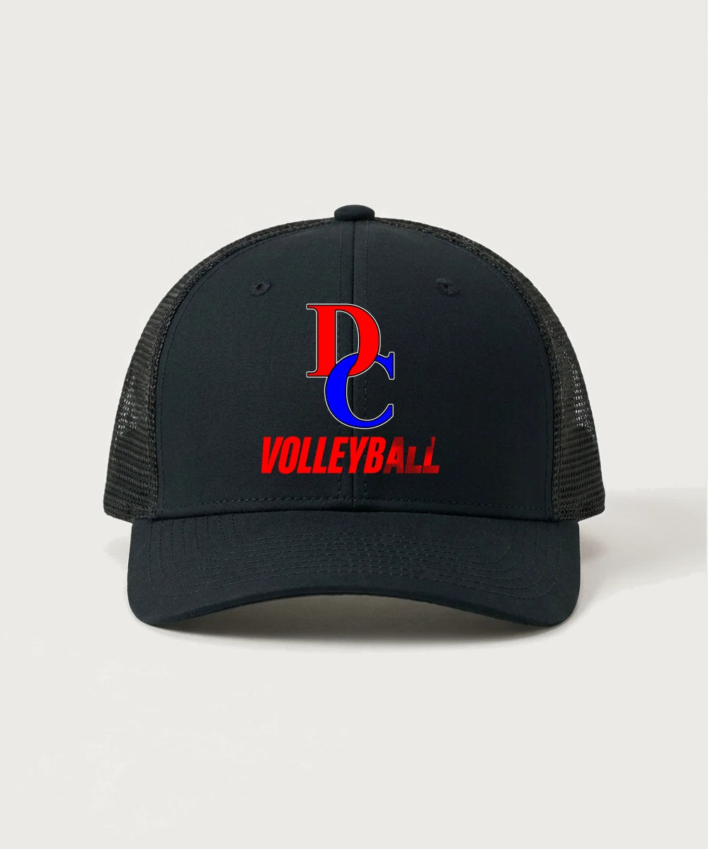 Davenport Central High School Volleyball (Girls) - Black/ Black Sport-Tek Club Trucker Cap STC46