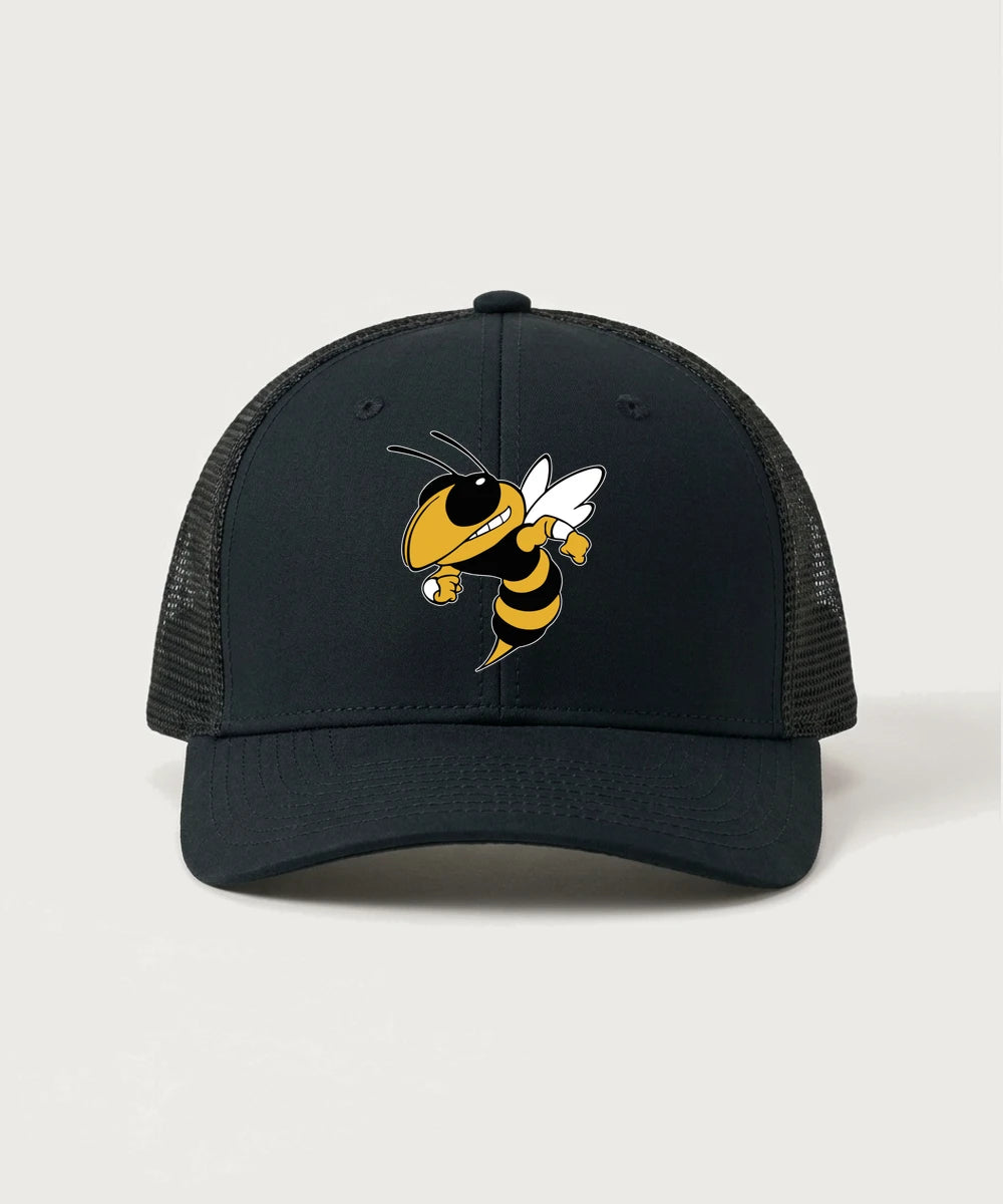 Perham High School Football (Boys) - Black/ Black Sport-Tek Club Trucker Cap STC46