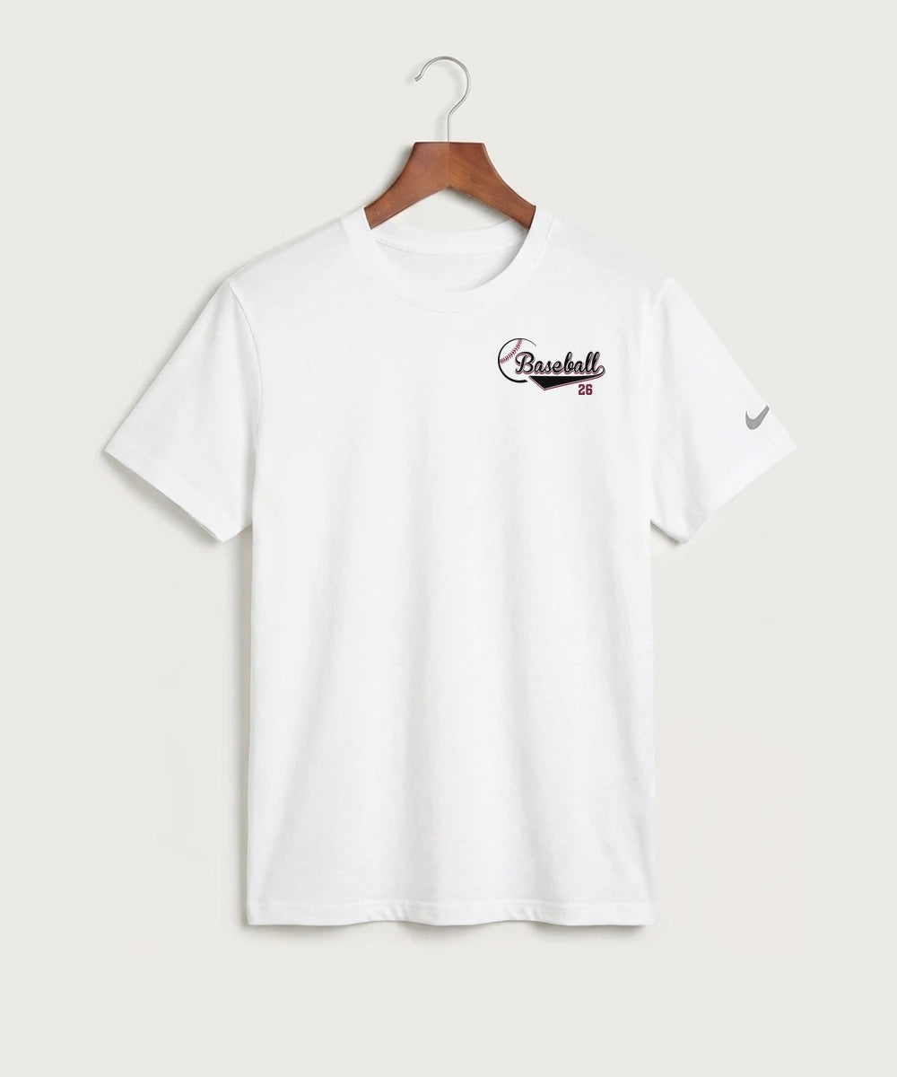 MAYBA Baseball Team Store - White Nike Swoosh Sleeve rLegend Tee NKDX8730