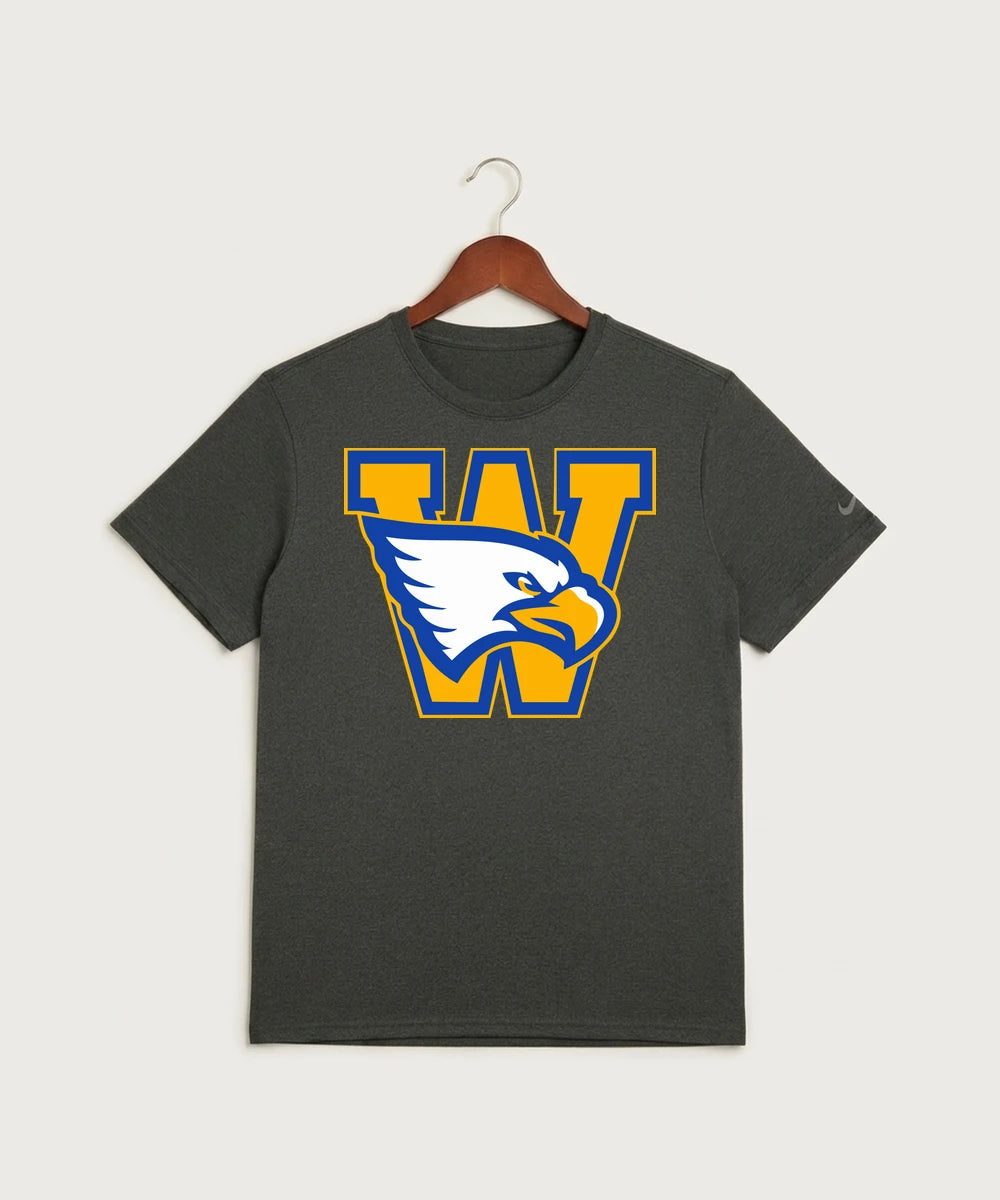 Windom Area High School Football (Boys) - Dark Smoke Heather Nike Swoosh Sleeve rLegend Tee NKDX8730