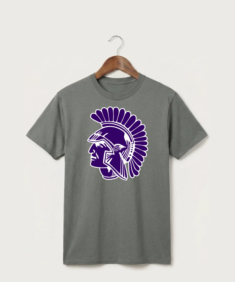 Barnesville High School Football (Boys) - Medium Grey Port & Co Core Cotton Tee. PC54