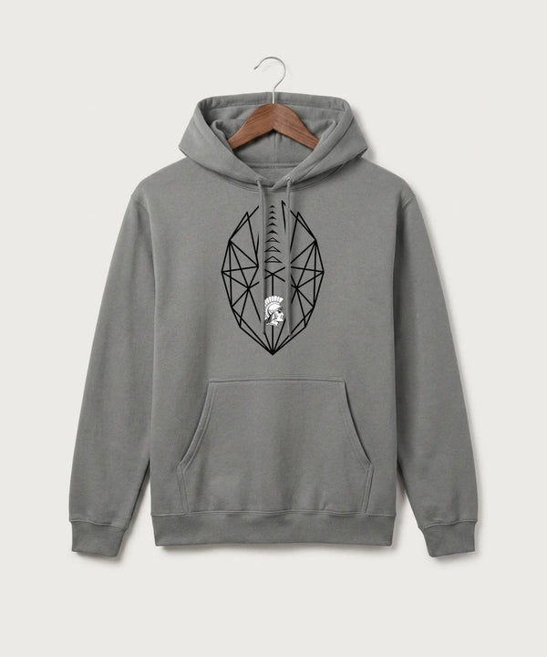 Wauwatosa West Football - Medium Grey Port & Co Core Fleece Pullover Hooded Sweatshirt. PC78H