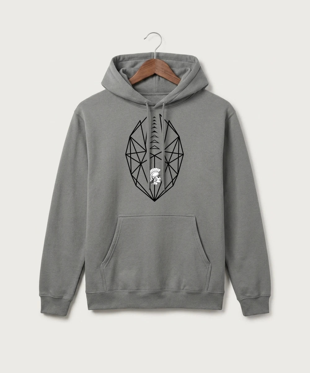 Wauwatosa West Football - Medium Grey Port & Co Core Fleece Pullover Hooded Sweatshirt. PC78H
