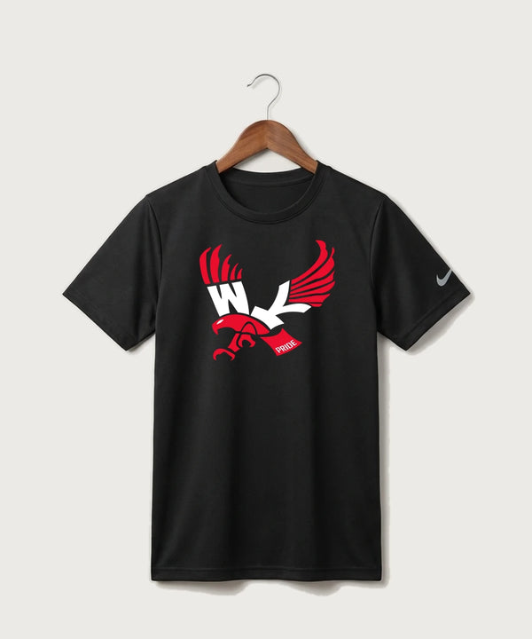 Wabasha Kellogg High School Volleyball (Girls) - Black Nike Youth Swoosh Sleeve rLegend Tee NKDX8787