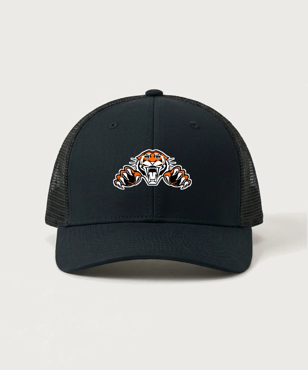 Pine River Backus High School Football (Boys) - Black/ Black Sport-Tek Club Trucker Cap STC46