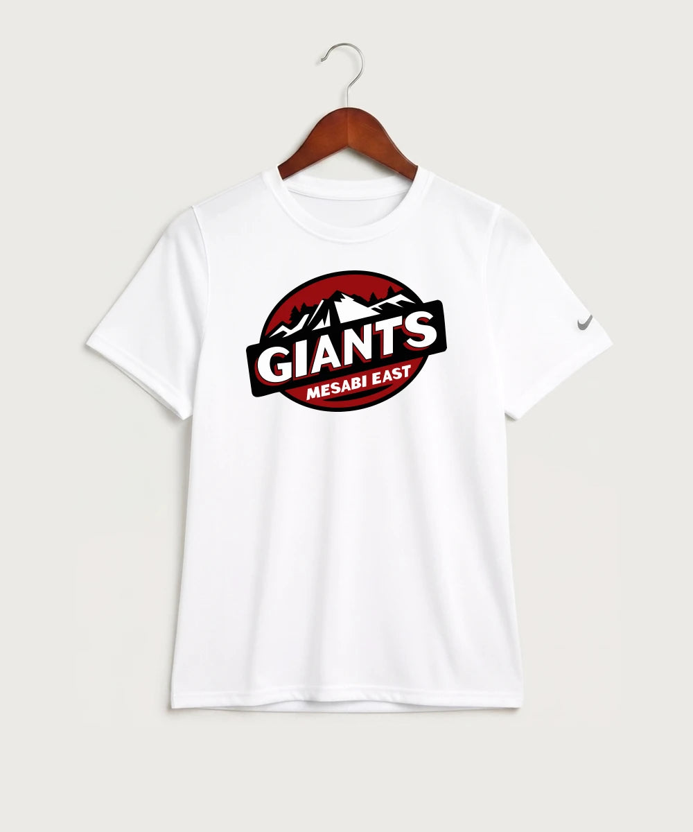 Mesabi East High School Football (Boys) - White Nike Youth Swoosh Sleeve rLegend Tee NKDX8787