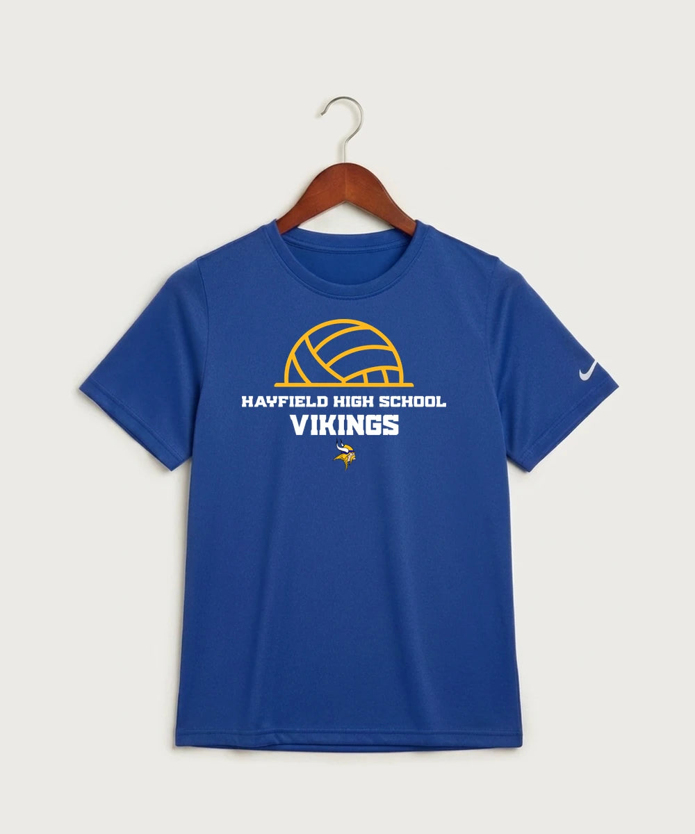 Hayfield High School Volleyball (Girls) - Game Royal Nike Youth Swoosh Sleeve rLegend Tee NKDX8787