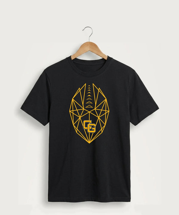 Clearbrook Gonvick High School Football (Boys) - Jet Black Port & Co Core Cotton Tee. PC54