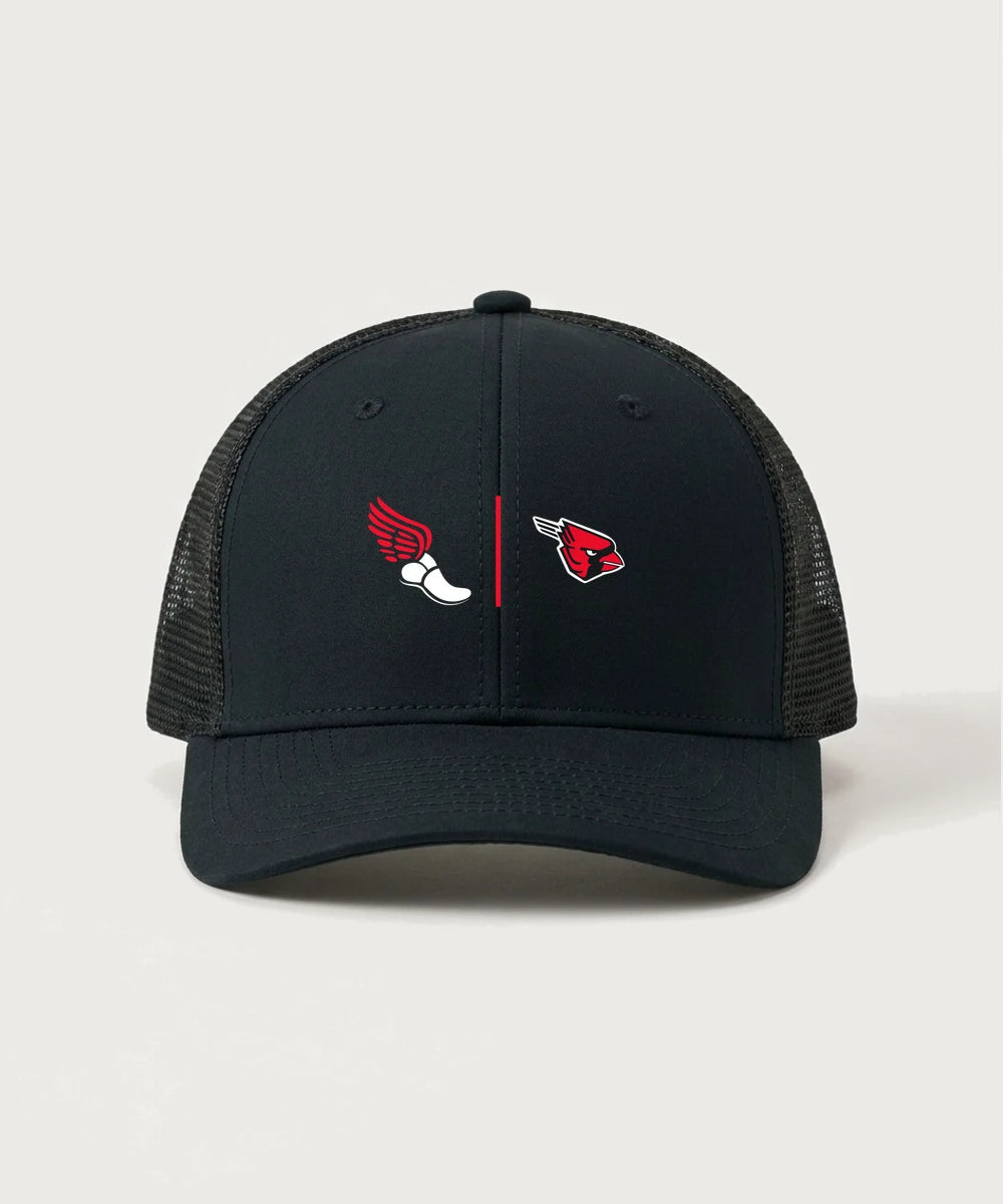 GF E2E Test 02 Track and Field - Black/ Black Sport-Tek Club Trucker Cap STC46