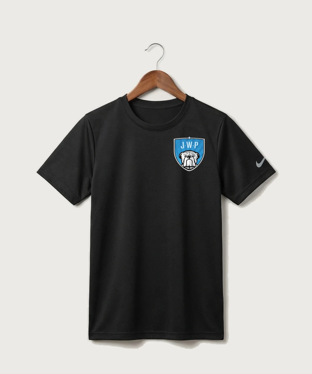 Janesville Waldorf Pemberton Football (Boys) - Black Nike Youth Swoosh Sleeve rLegend Tee NKDX8787