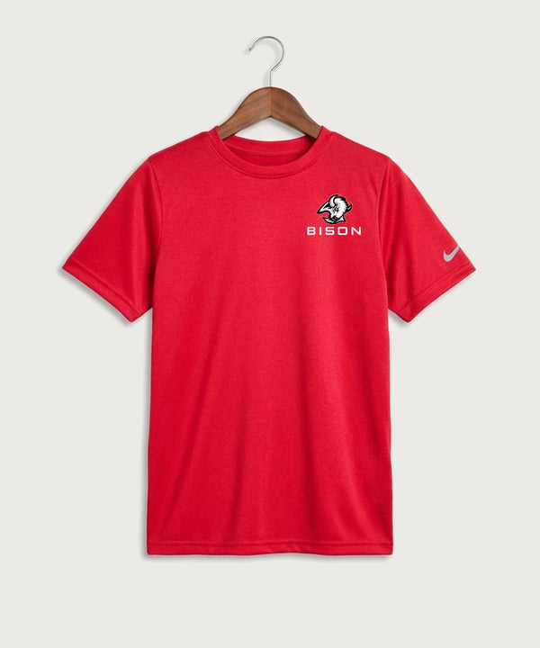 Buffalo High School Football (Boys) - University Red Nike Youth Swoosh Sleeve rLegend Tee NKDX8787