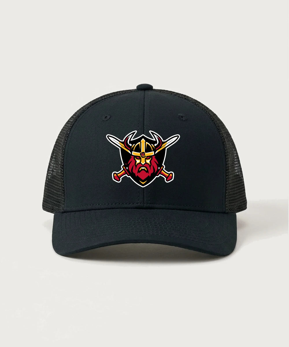 Mille Lacs High School Football (Boys) - Black/ Black Sport-Tek Club Trucker Cap STC46