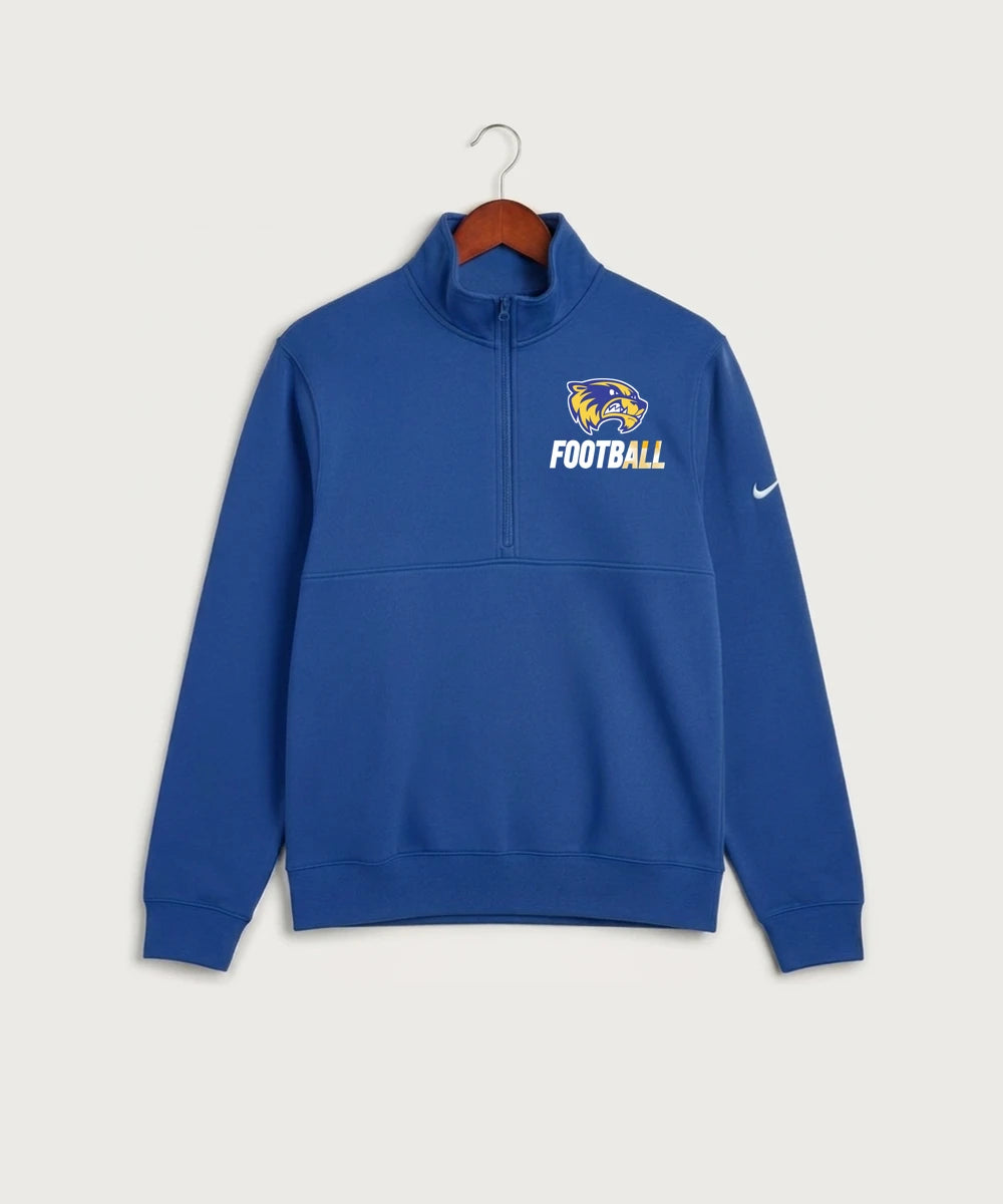 Wadena Deer Creek High School Football (Boys) - Game Royal Nike Club Fleece Sleeve Swoosh 1/2-Zip NKDX6718