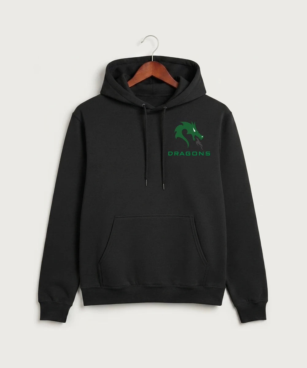 Pine City High School Football (Boys) - Jet Black Port & Co Core Fleece Pullover Hooded Sweatshirt. PC78H