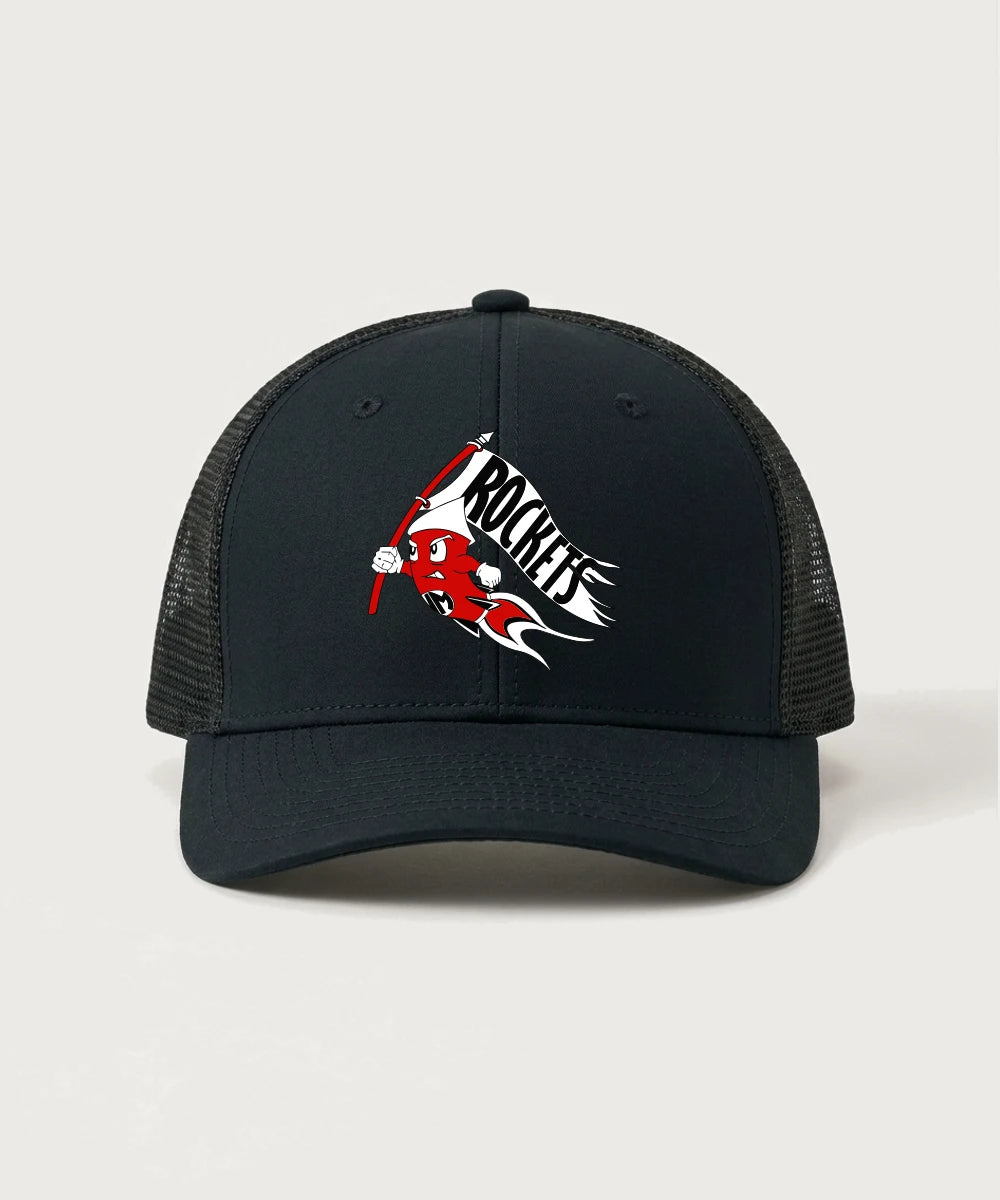 John Marshall High School Cross Country (Coed) - Black/ Black Sport-Tek Club Trucker Cap STC46