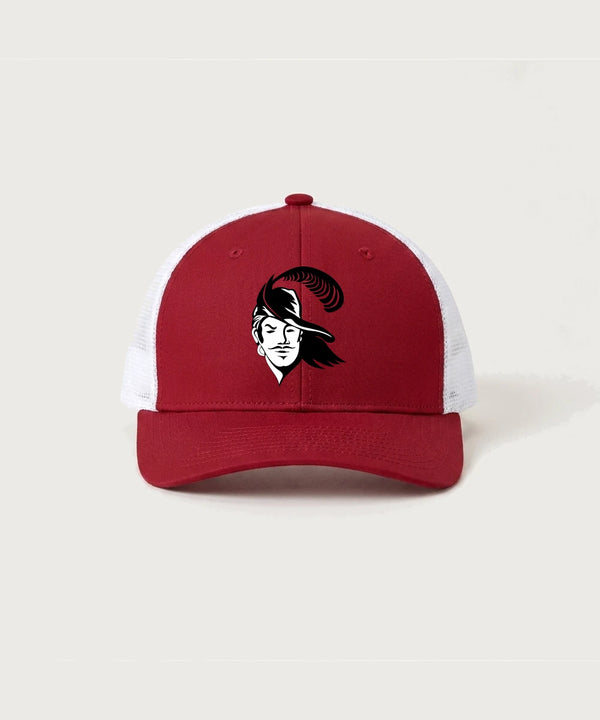 Border West Football (Boys) - Deep Red/ White Sport-Tek Club Trucker Cap STC46