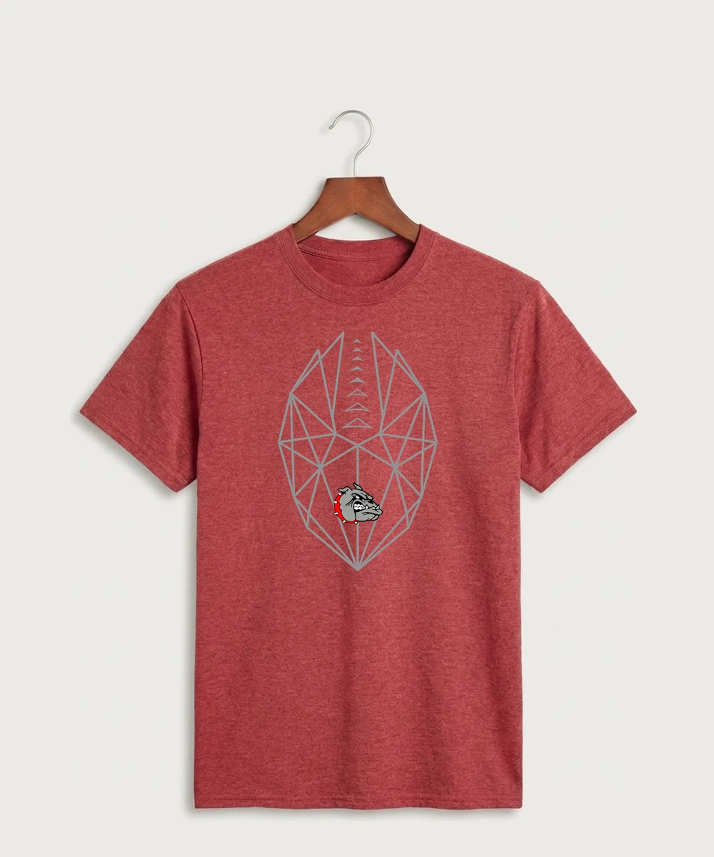 Otter Tail Central Football (Boys) - Heather Red Port & Co Core Cotton Tee. PC54