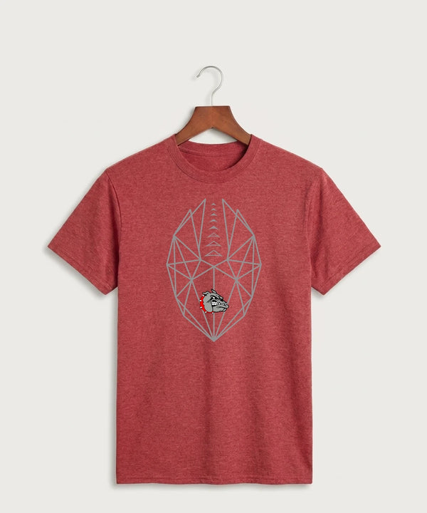 Otter Tail Central Football (Boys) - Heather Red Port & Co Core Cotton Tee. PC54