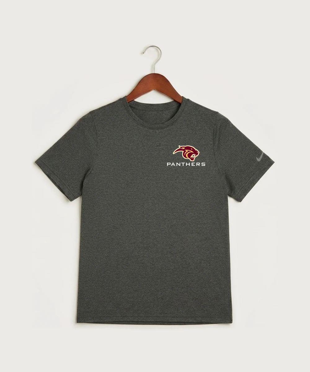 Pine Island High School Football (Boys) - Dark Smoke Heather Nike Youth Swoosh Sleeve rLegend Tee NKDX8787