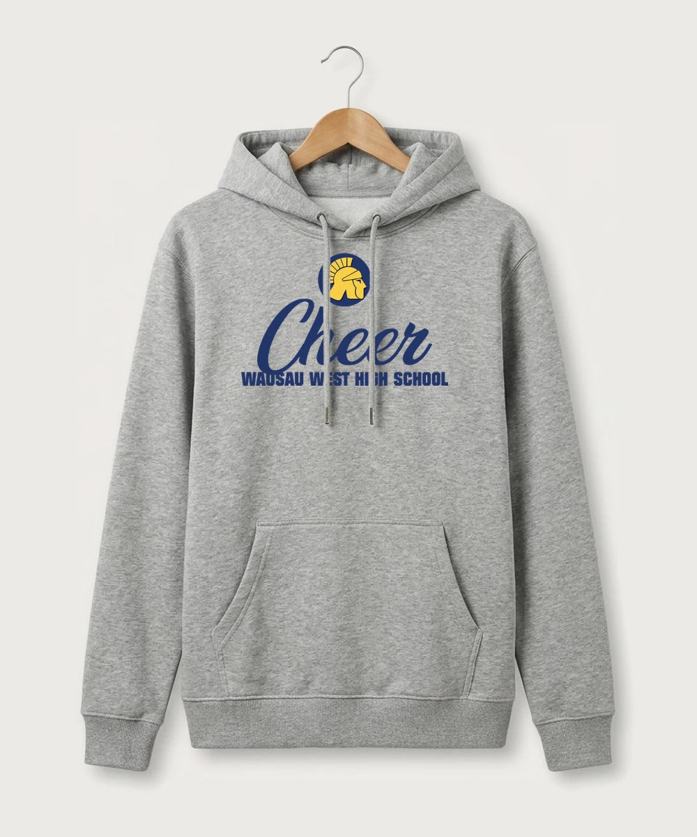 Wausau West High School Cheer - Heather Grey Hoodie Value
