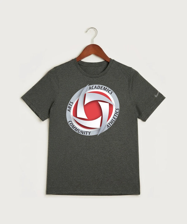 Houston Volleyball - Dark Smoke Heather Nike Youth Swoosh Sleeve rLegend Tee NKDX8787