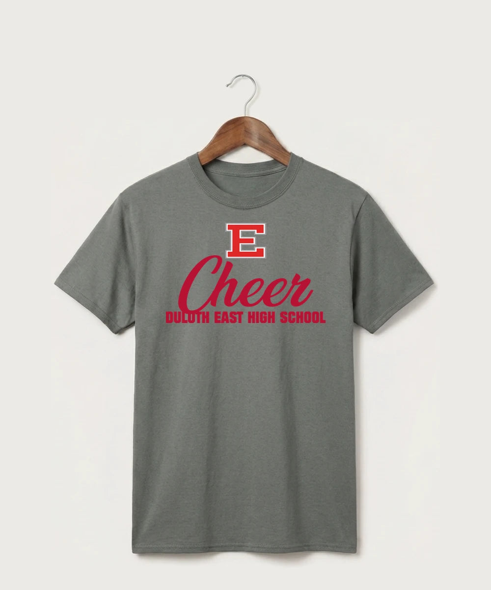 Duluth East High School Cheer (Coed) - Medium Grey Port & Co Core Cotton Tee. PC54