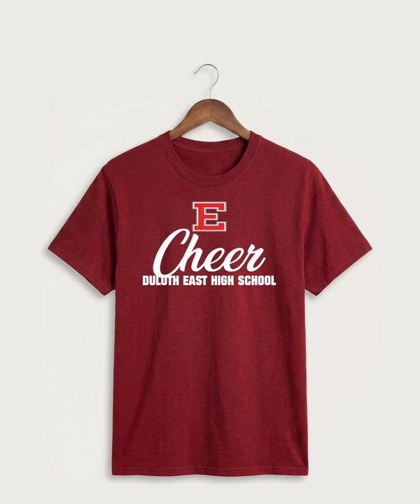 Duluth East High School Cheer (Coed) - Cardinal Port & Co Core Cotton Tee. PC54